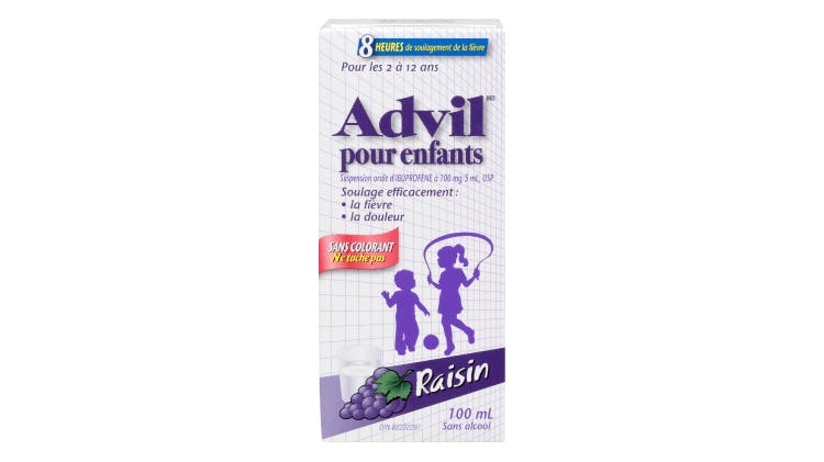 Suspension Advil pour enfants