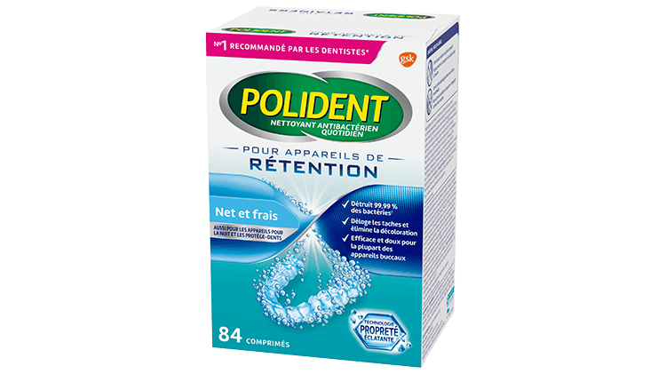 Polident pour appareils de rétention