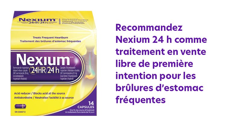 Nexium 24 h pour les brûlures d’estomac fréquentes