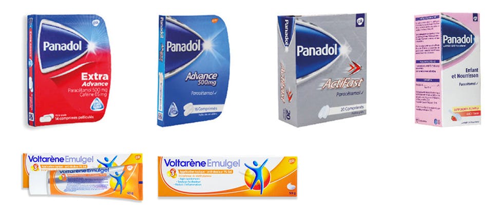 Gamme de produits pour soulager la douleur