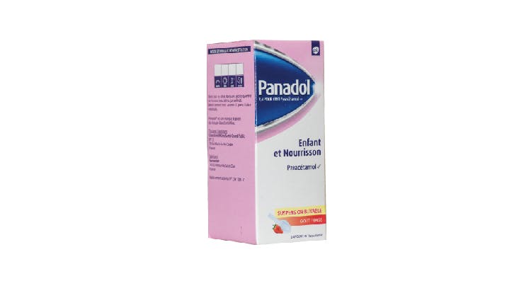 Panadol avec 24 mg de paracétamol pour enfants, photo du paquet