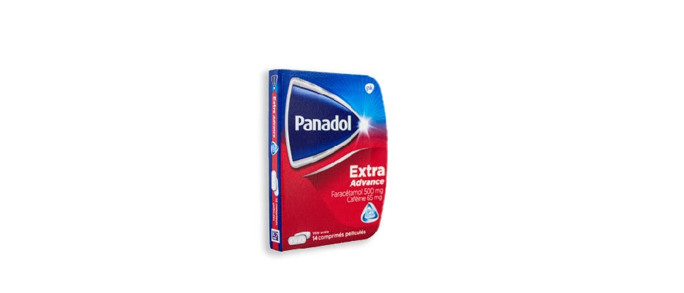 Packshot de Panadol Extra Advance avec paracétamol et caféine