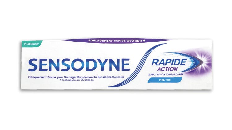 Packshot du dentifrice Sensodyne Action Rapide
