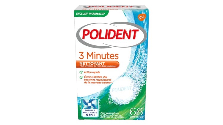 Polident nettoyant quotidien 3 minutes