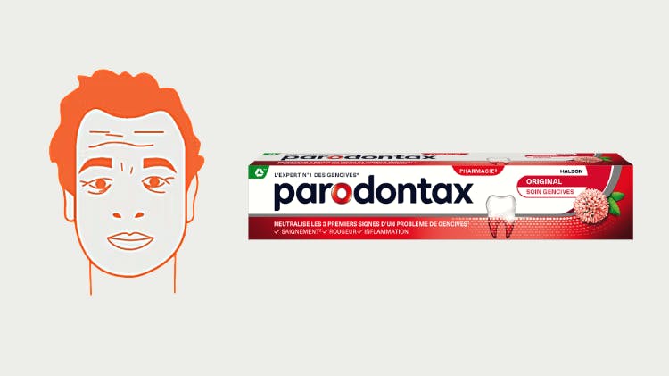 Illustration de Marc et conditionnement du dentifrice