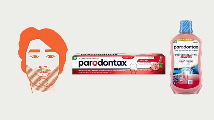 Illustration de Sam et pack du dentifrice