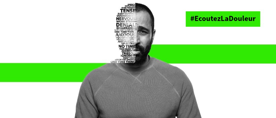 Image d’un homme qui souffre