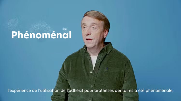 Un homme déclare que son expérience de l'utilisation de prothèses dentaires et d'adhésifs est "phénoménale"