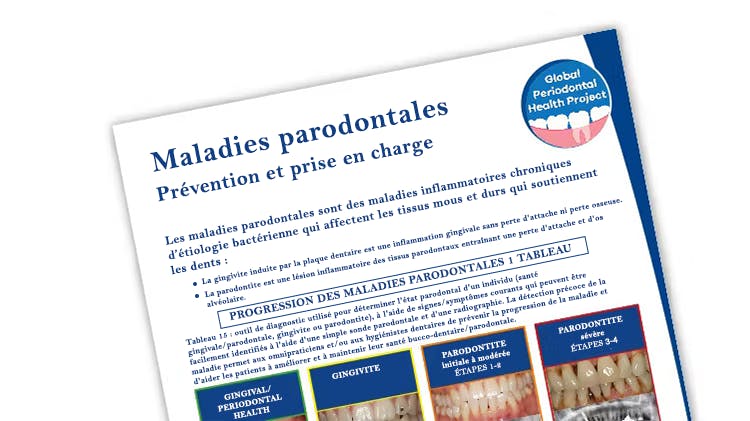 Prévention des maladies parodontales et prise en charge des patients