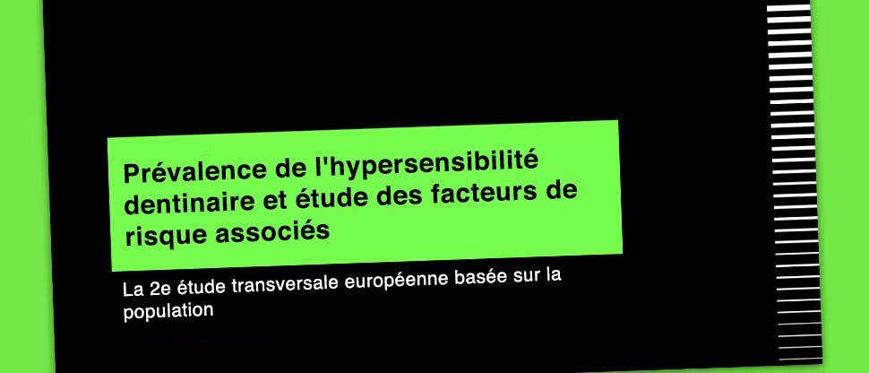 Bannière avec le texte « Prévalence de l'hypersensibilité dentinaire et étude des facteurs de risque associés ». 