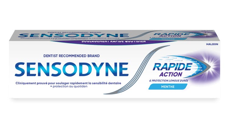 Packshot du dentifrice Sensodyne Rapide Action