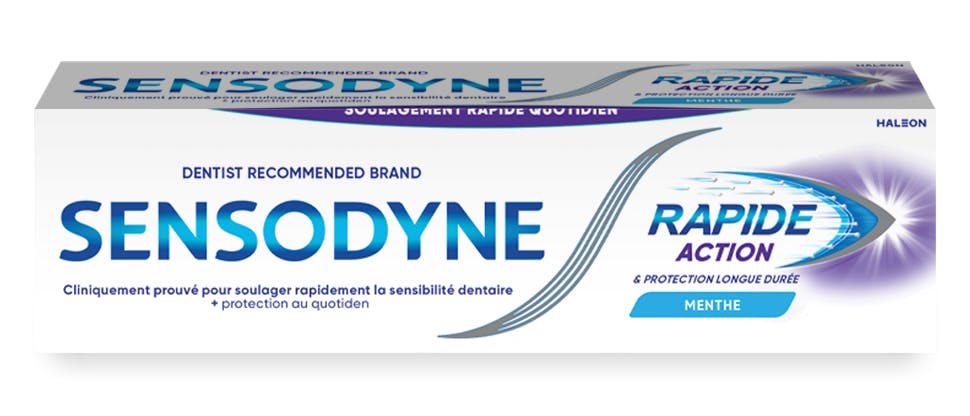 Packshot du dentifrice Sensodyne Rapide Action