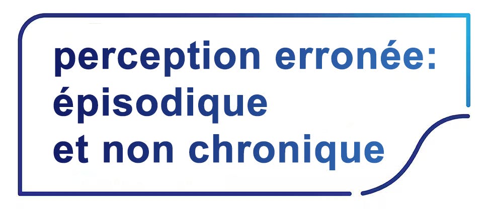 Perception erronée : épisodique et non chronique