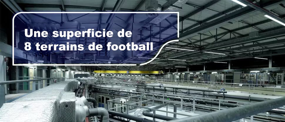 La surface de l'ESRF peut contenir environ 8 terrains de football.