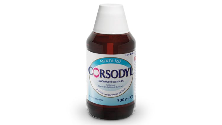 Corsodyl szájöblögető oldat 0,2% rövid távú intenzív kezelés