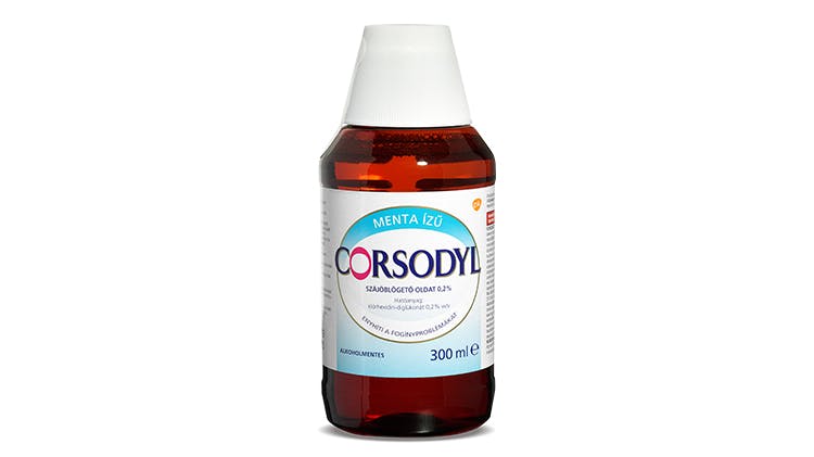 Corsodyl szájöblögető oldat 0,2% rövid távú intenzív kezelés