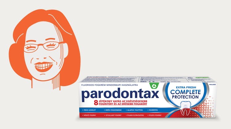 Luci illusztráció és fogkrém csomagolás
