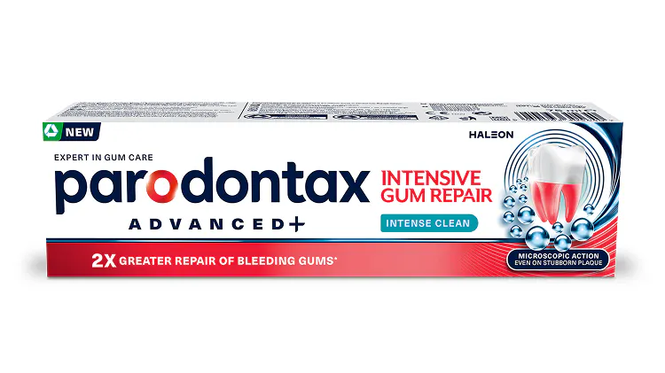A parodontax Intensive Gum Repair Intense Clean [FE3.1]fogkrém csomagolásának képe