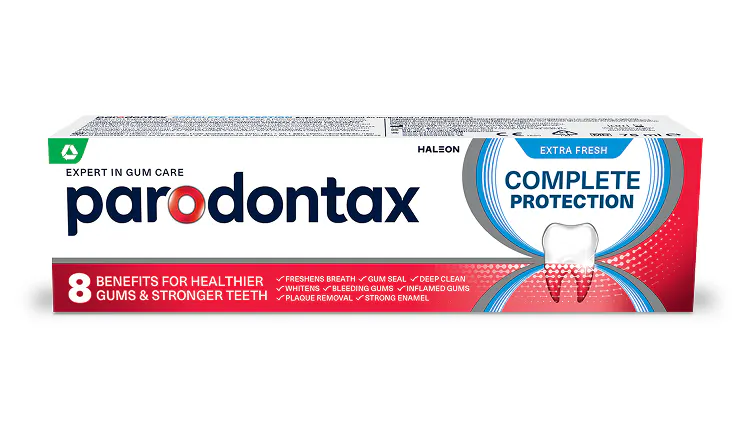 a parodontax Complete Protection fogkrém dobozát ábrázoló kép