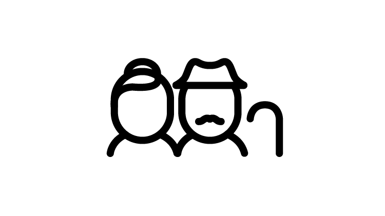 Idősebb emberek ikon