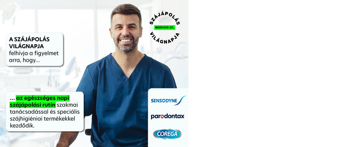 Nőt körülvevő szájápolási termékek