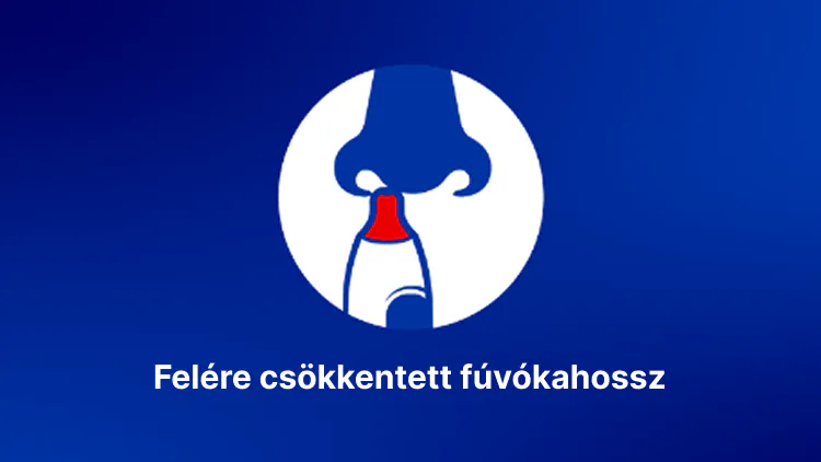 A sémás rajzon a rövidebb fúvóka kényelmesebben illeszkedik az orrnyíláshoz