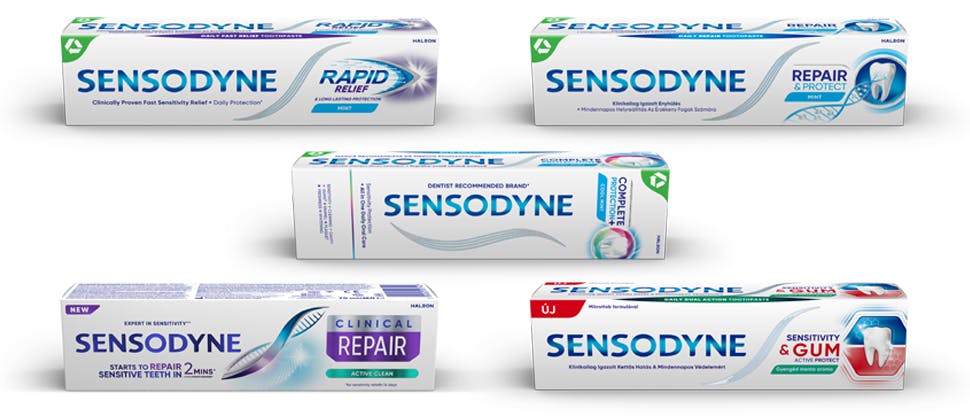 A Sensodyne termékcsalád