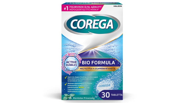 Corega Bio Formula műfogsortisztító tabletta