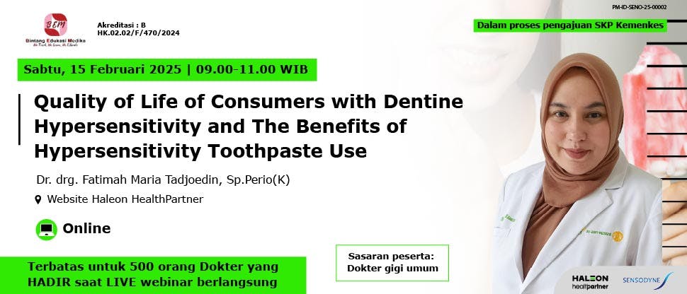Pixel Quality of Life of Consumers with Dentine Hypersensitivity and The Benefits of Hypersensitivity Toothpaste Use