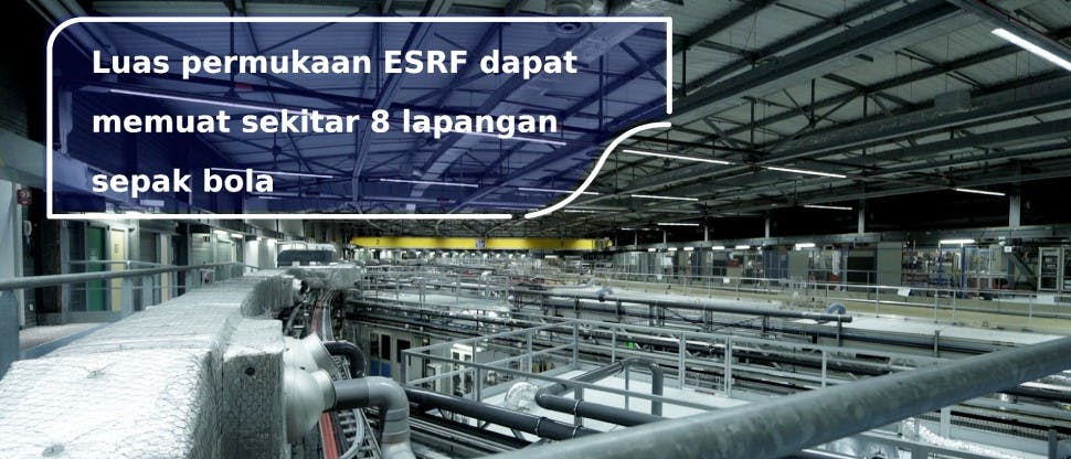 Luas permukaan ESRF dapat memuat sekitar 8 lapangan sepak bola