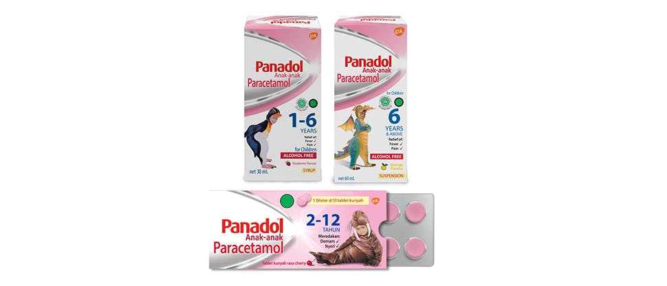 Pack shot Panadol Anak