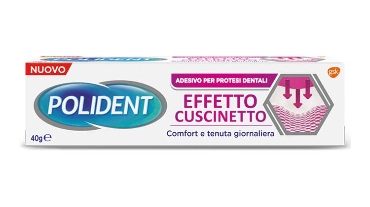 Polident Effetto Cuscinetto adesivo per protesi dentali