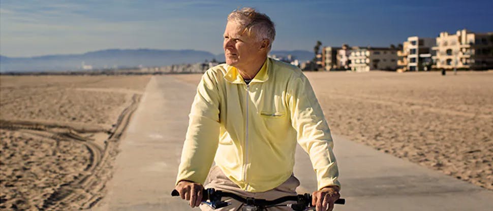 Uomo in bicicletta