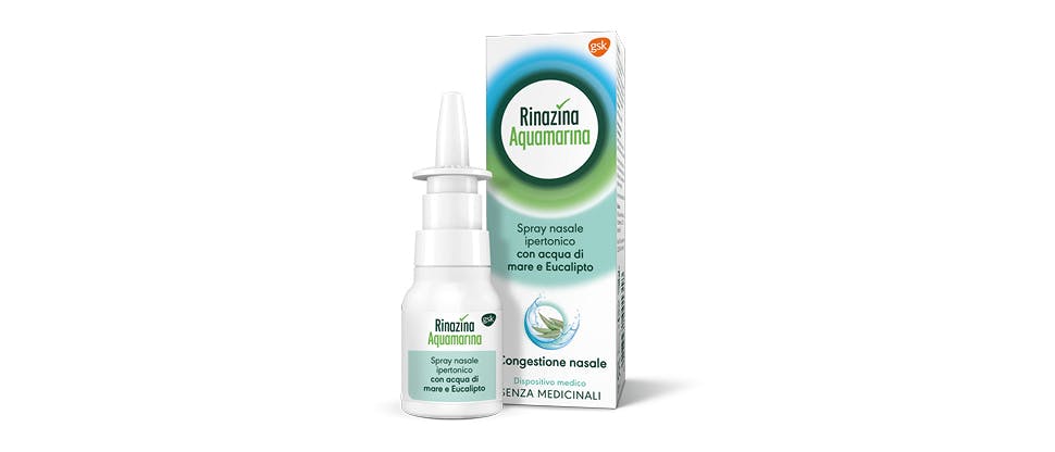 Rinazina Aquamarina Spray Nasale ipertonico con Eucalipto