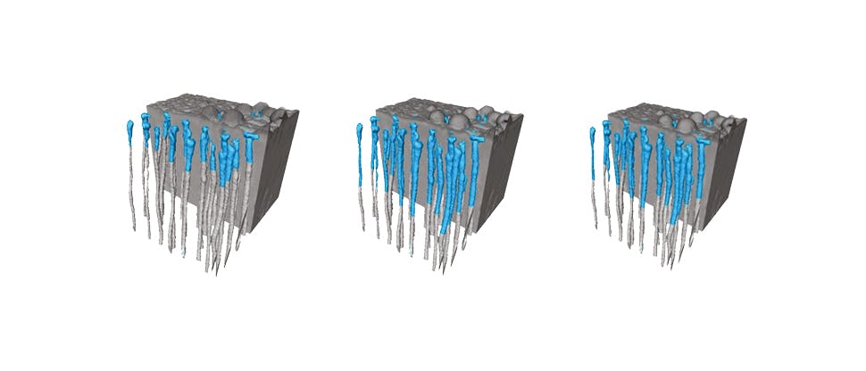 Profondità media di occlusione nei campioni di dentina trattati con Sensodyne Repair e Protect Deep Repair