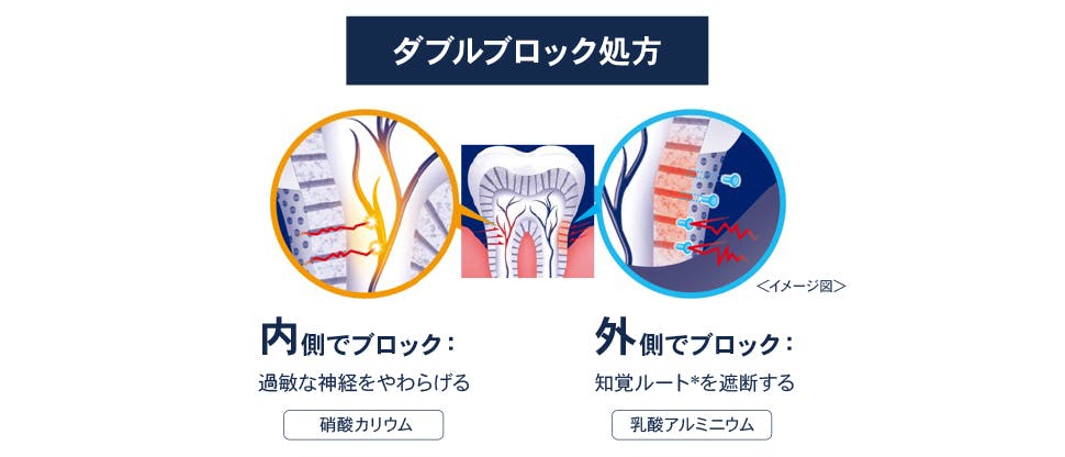 ダブルブロック処方イメージ図