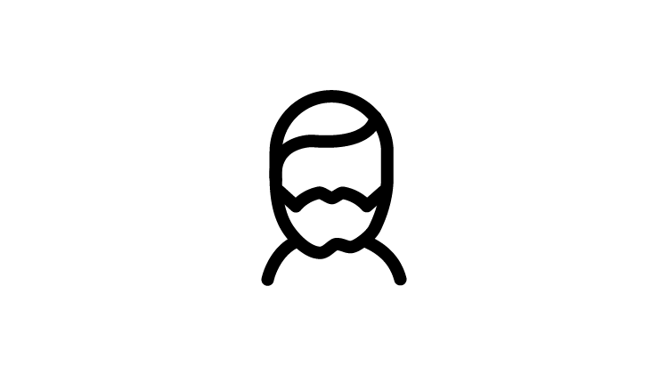 Pictogram man met baard