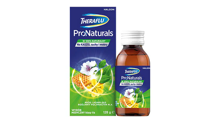 Packshot syropu na kaszel Theraflu ProNaturals