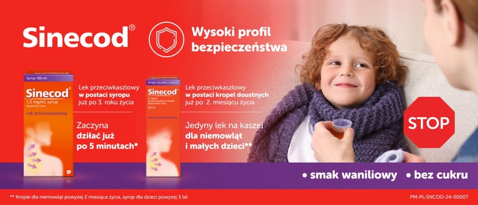 Baner z produktami Sinecod