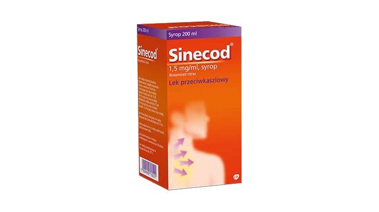Opakowanie syropu Sinecod