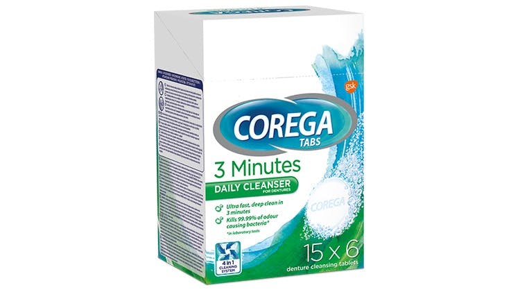 3 minutowa tabletka czyszcząca do codziennego użytku Corega