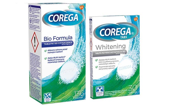 Obraz tabletek czyszczących Corega