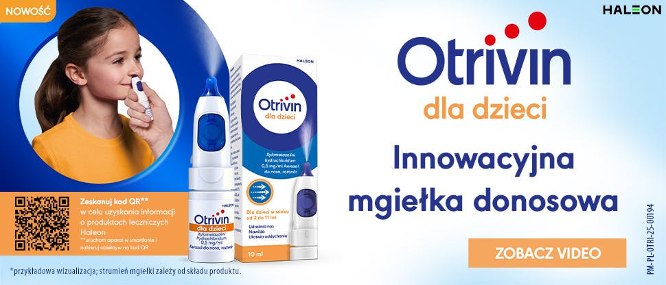 Zobacz video Otrivin dla dzieci i poznaj innowacyjną mgiełkę