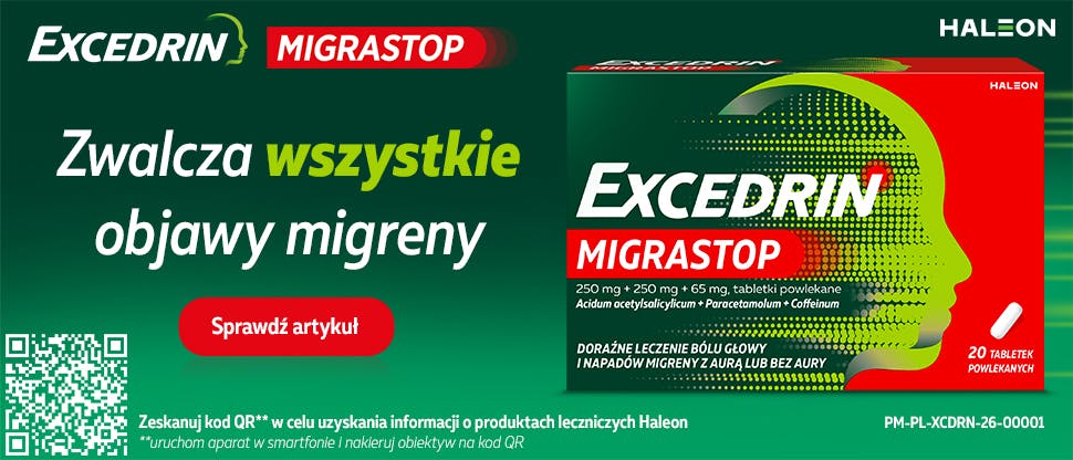 Excedrin MigraStop jest skuteczny w leczeniu ostrych napadów migreny