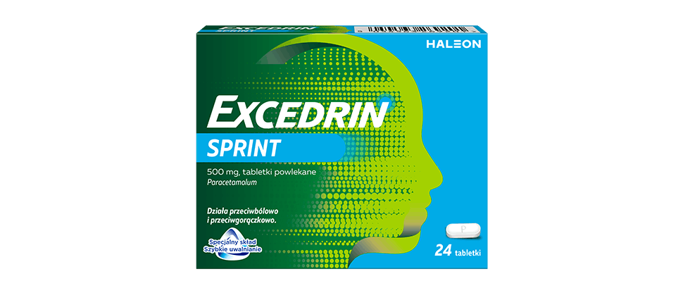 Zdjęcie opakowania produktu Excedrin Sprint
