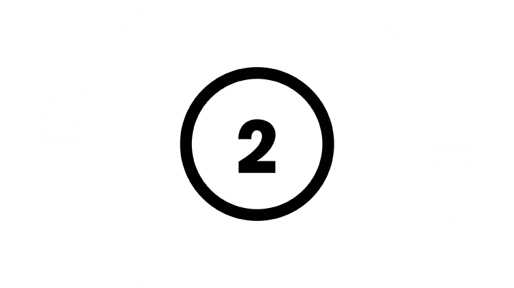 Ilustração gráfica do número 2 dentro de um anel preto, sobre fundo verde-limão