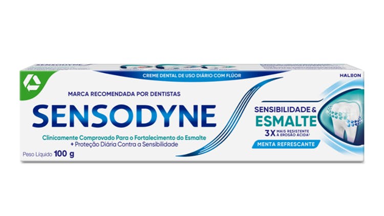 Sensodyne Sensibilidade e Esmalte: Creme dental para dentes sensíveis e fortalecimento do esmalte