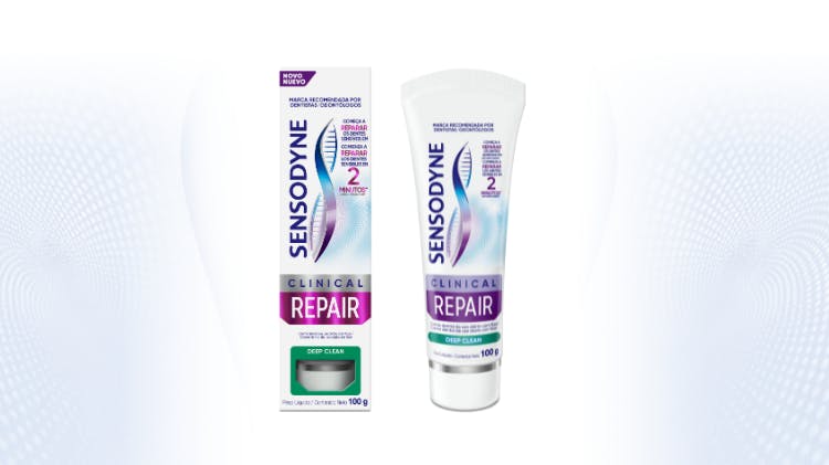 Imagem da embalagem Sensodyne Clinical Repair Deep Clean