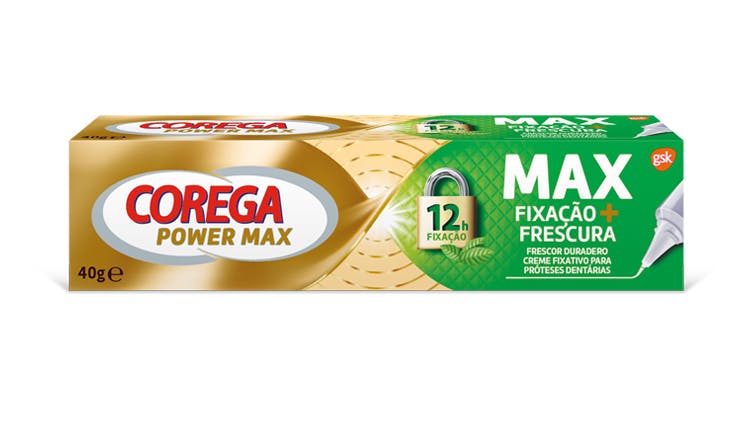 Embalagem Corega Max Fixação + Frescura