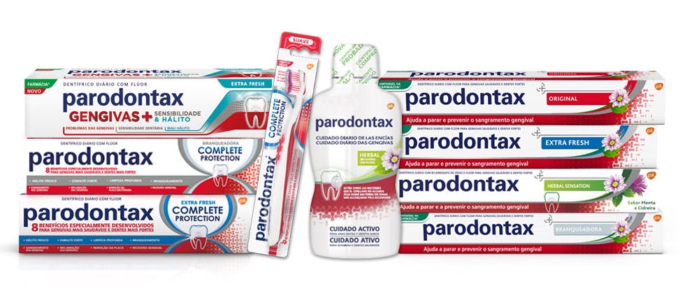Gama de produtos Parodontax